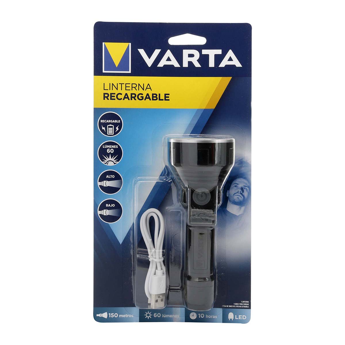 Linterna Varta Recargable 60 Lumenes
