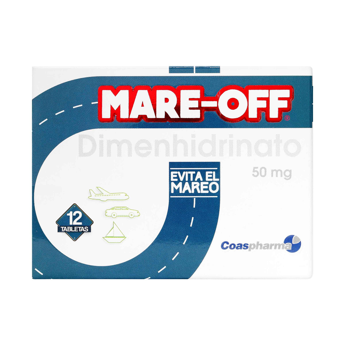 Mare Off 50 Miligramos Caja 12 Tabletas