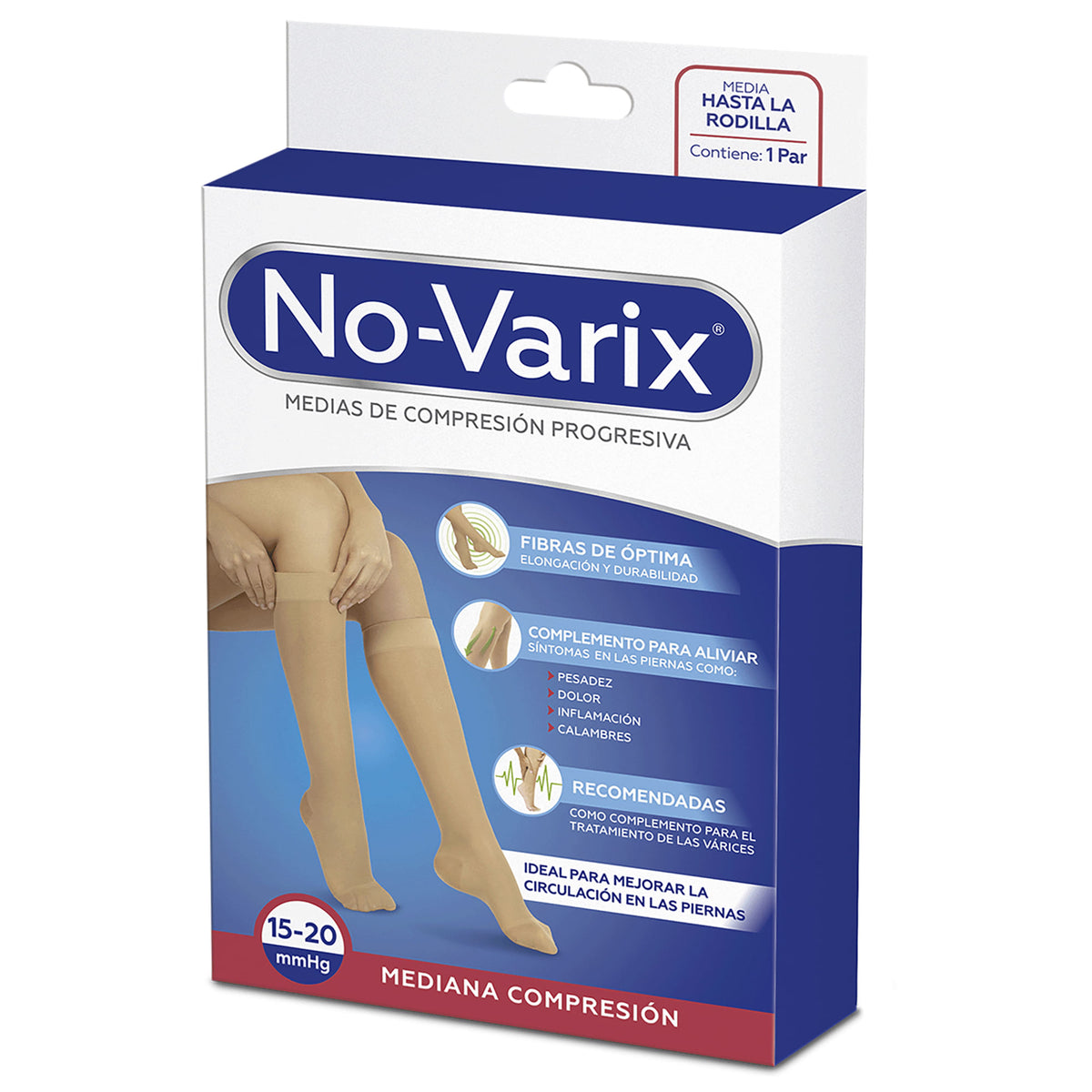 Media Muj Novarix 15-20 Mmhg Negro T.l
