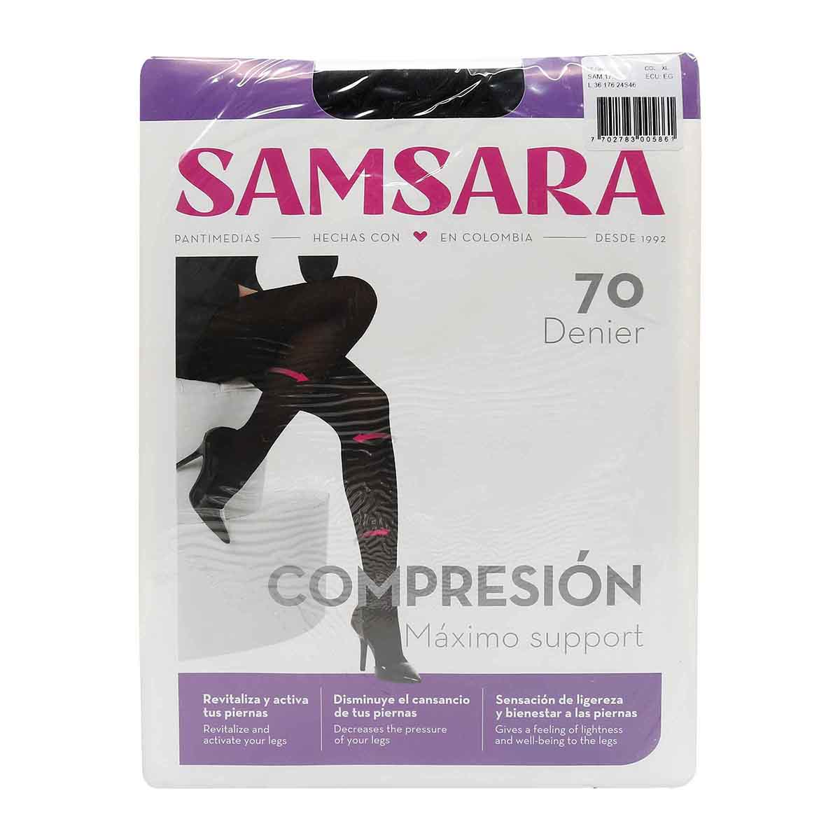 Medias Samsara Support Compren Xl Negro