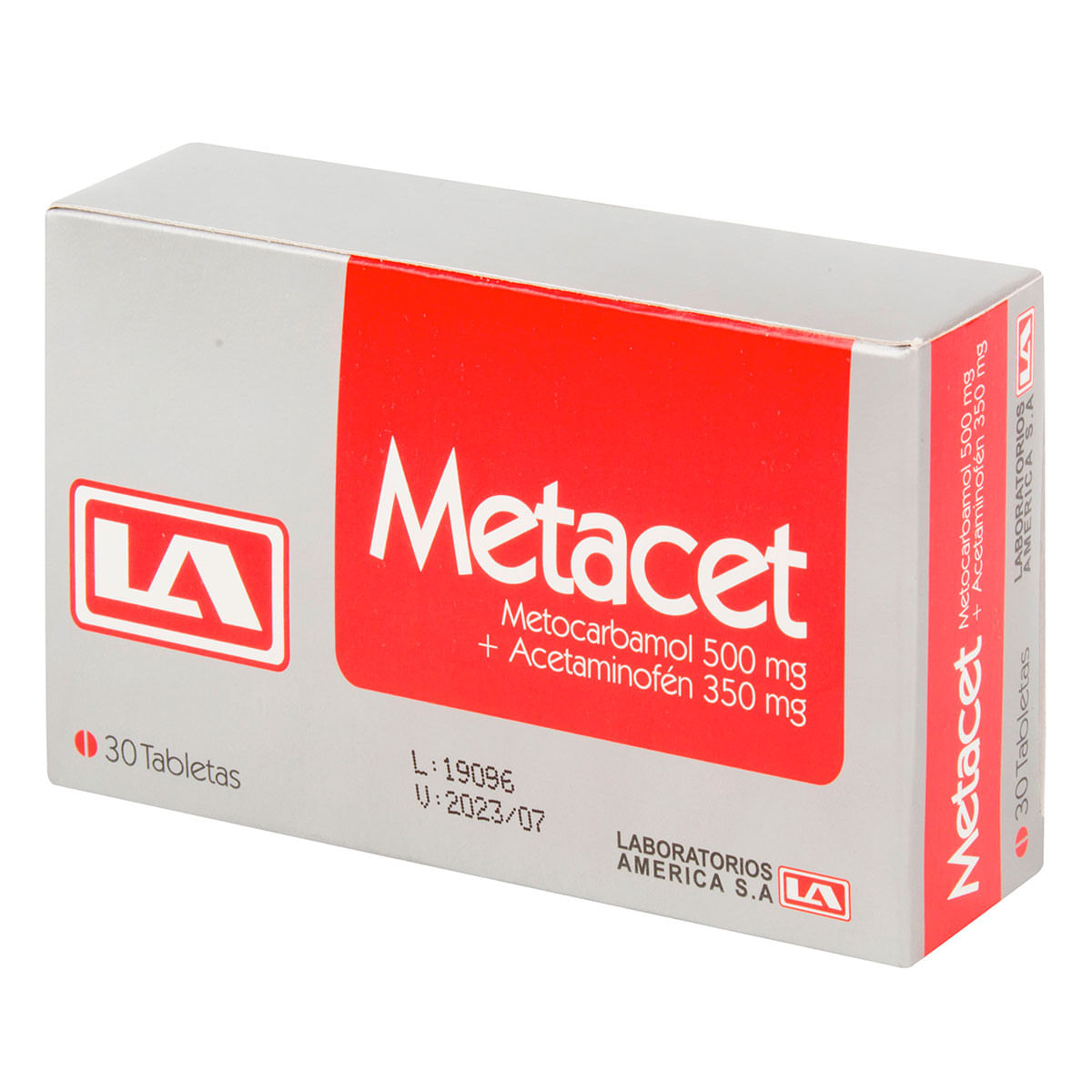Metacet 500 Miligramos/350 Miligramos 30 Tabletas