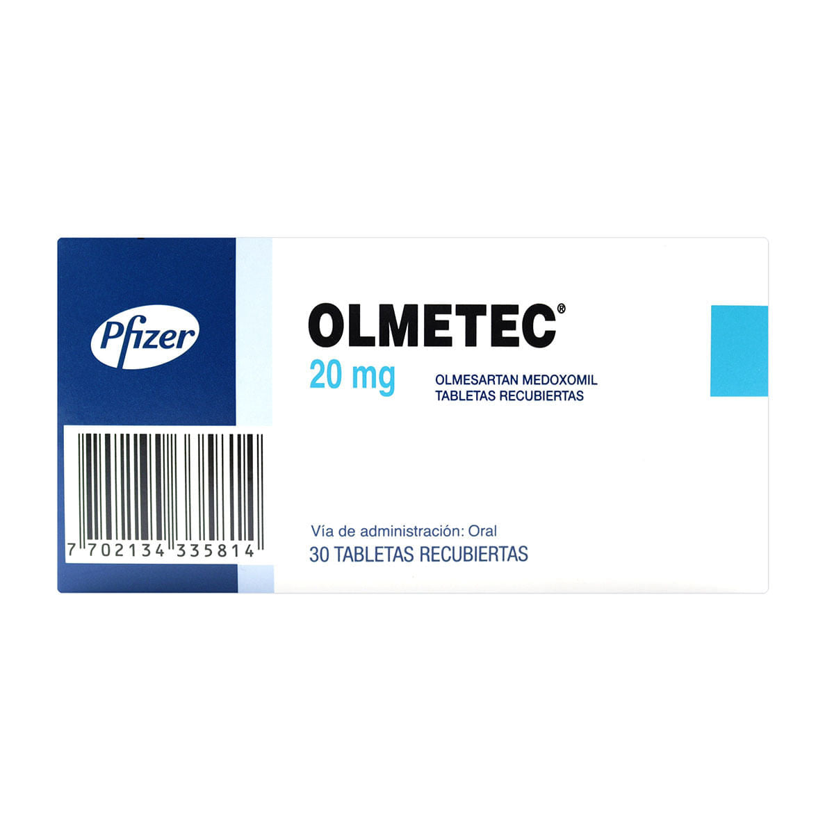 Olmetec 20 Miligramos 30 Tabletas