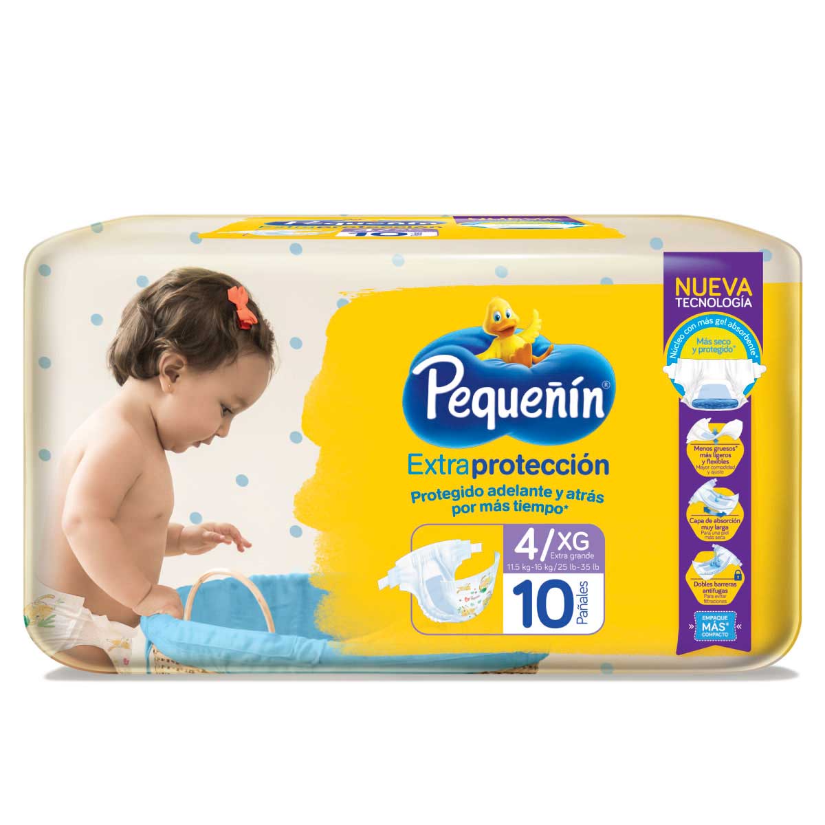 Pañales Pequeñín Extra Protección Etapa 4 10 Unidades