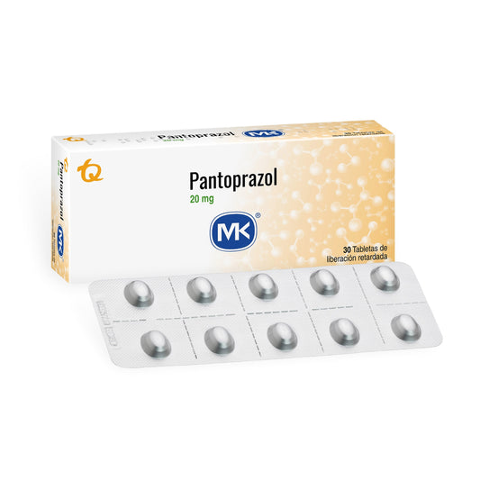 Pantoprazol 20 MG 30 Tabletas Mk