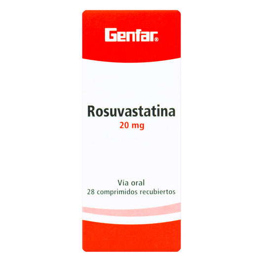 Rosuvastatina 20MG 28 Tabletas Gf