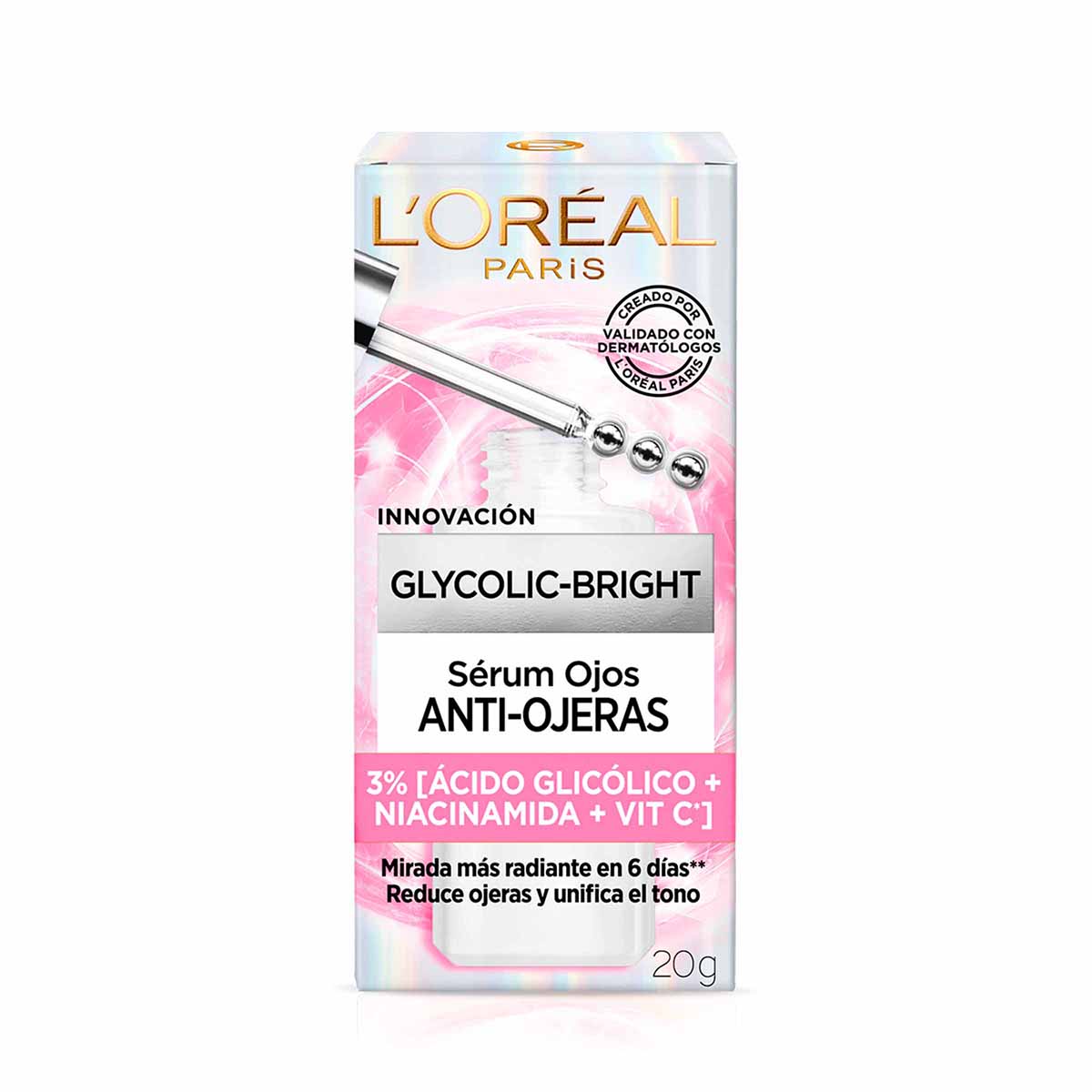 Serum Loreal Ojos Glycolic Bright 20Gr