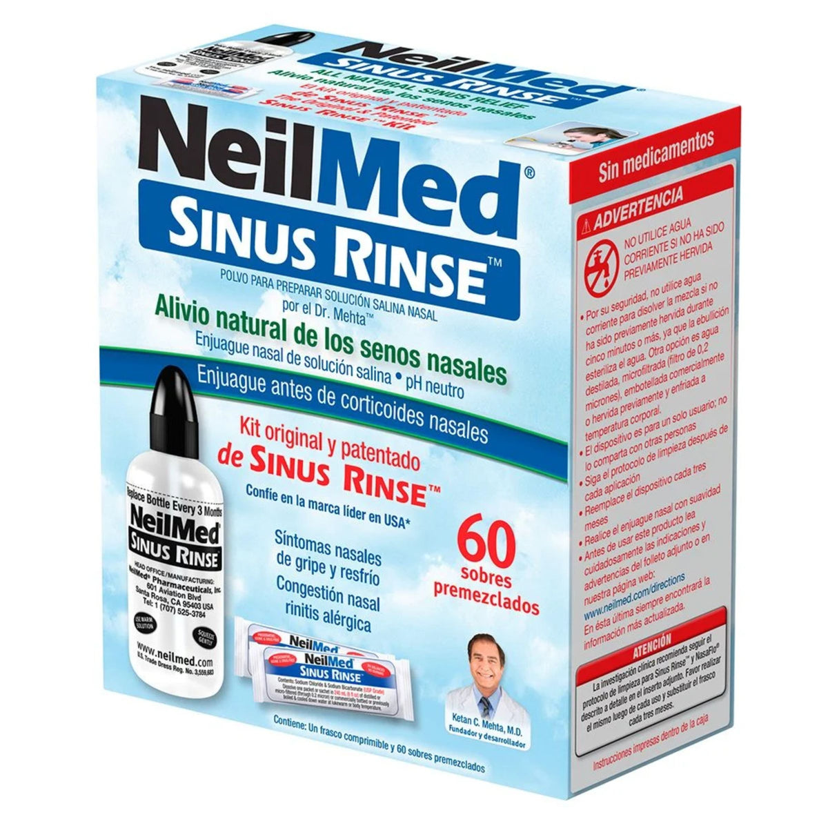 Sinus Rinse Kit Adultos 60 Sobres