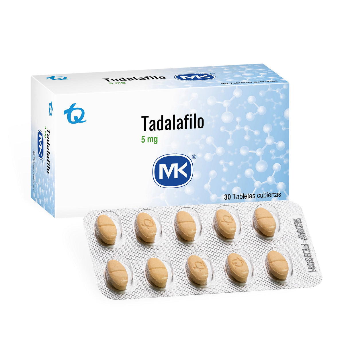 Tadalafilo 5 MG 30 Tabletas Mk