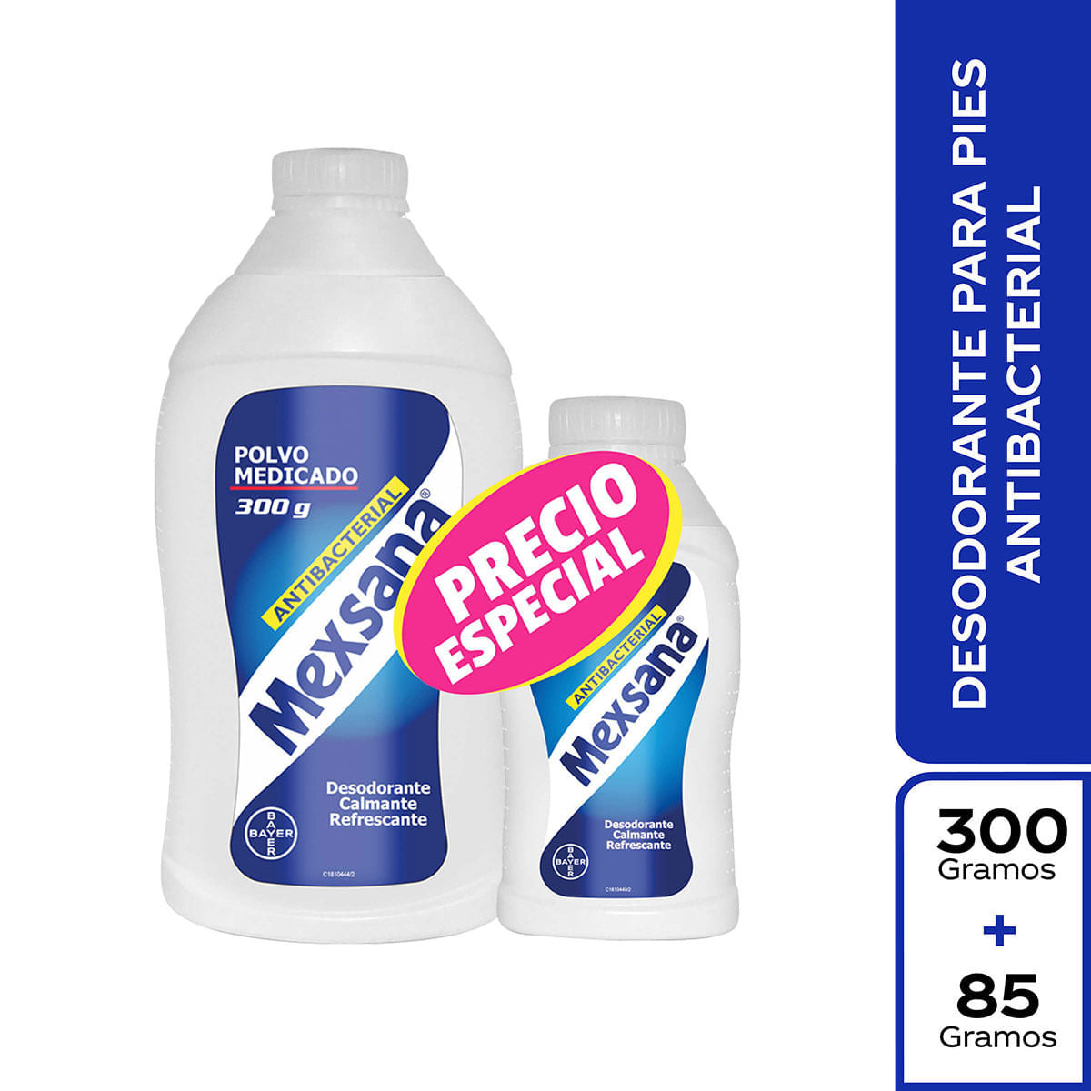 Talco Mexsana 300 Gramos + Talco 85 Gramos Pack Especial