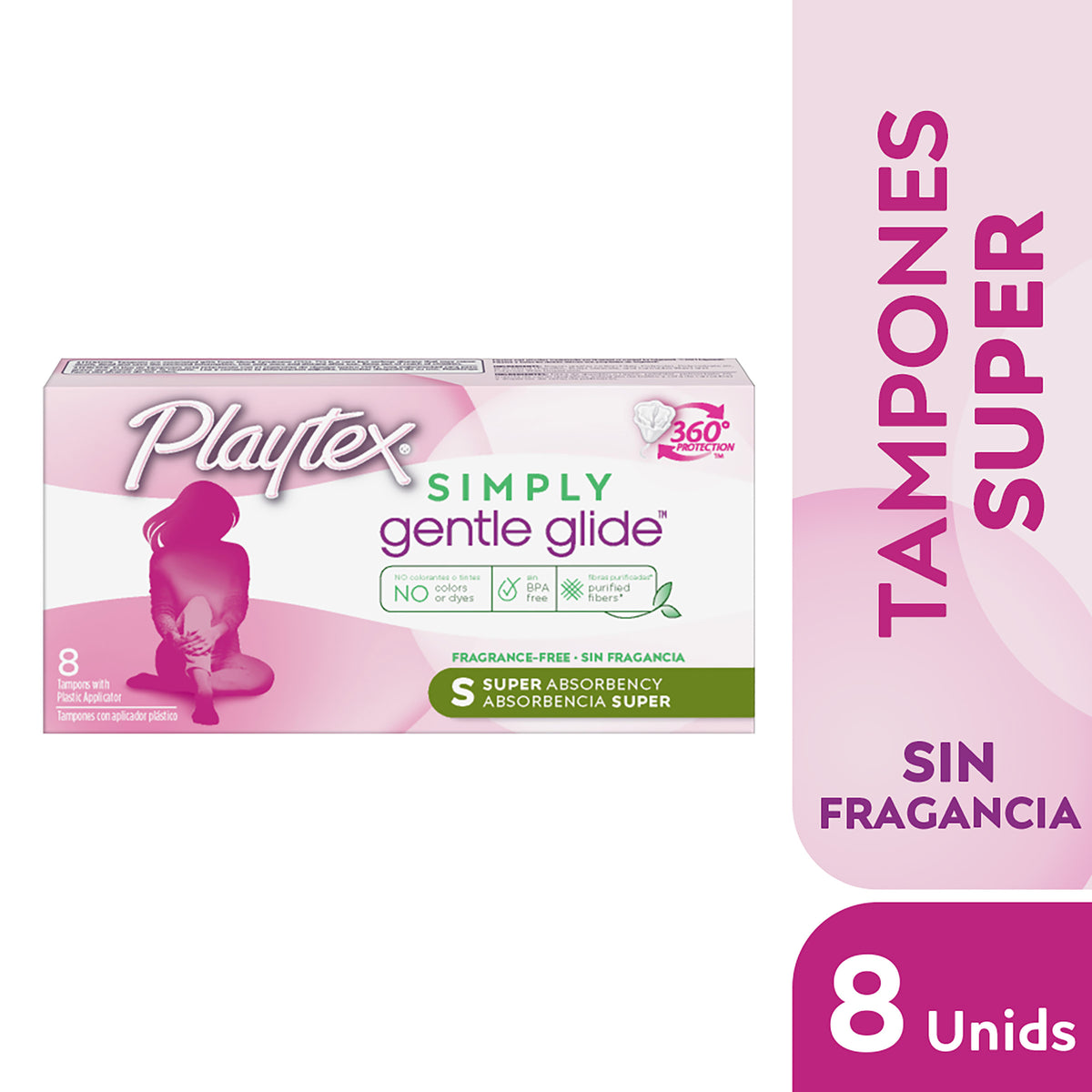 Tamp.playtex Simply G.glide Super 8 Unds