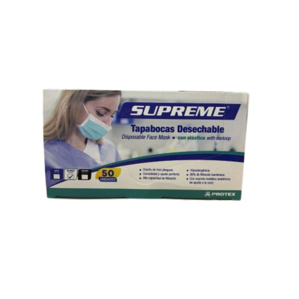 Tapabocas Azul Supreme X 50 Emp Ind