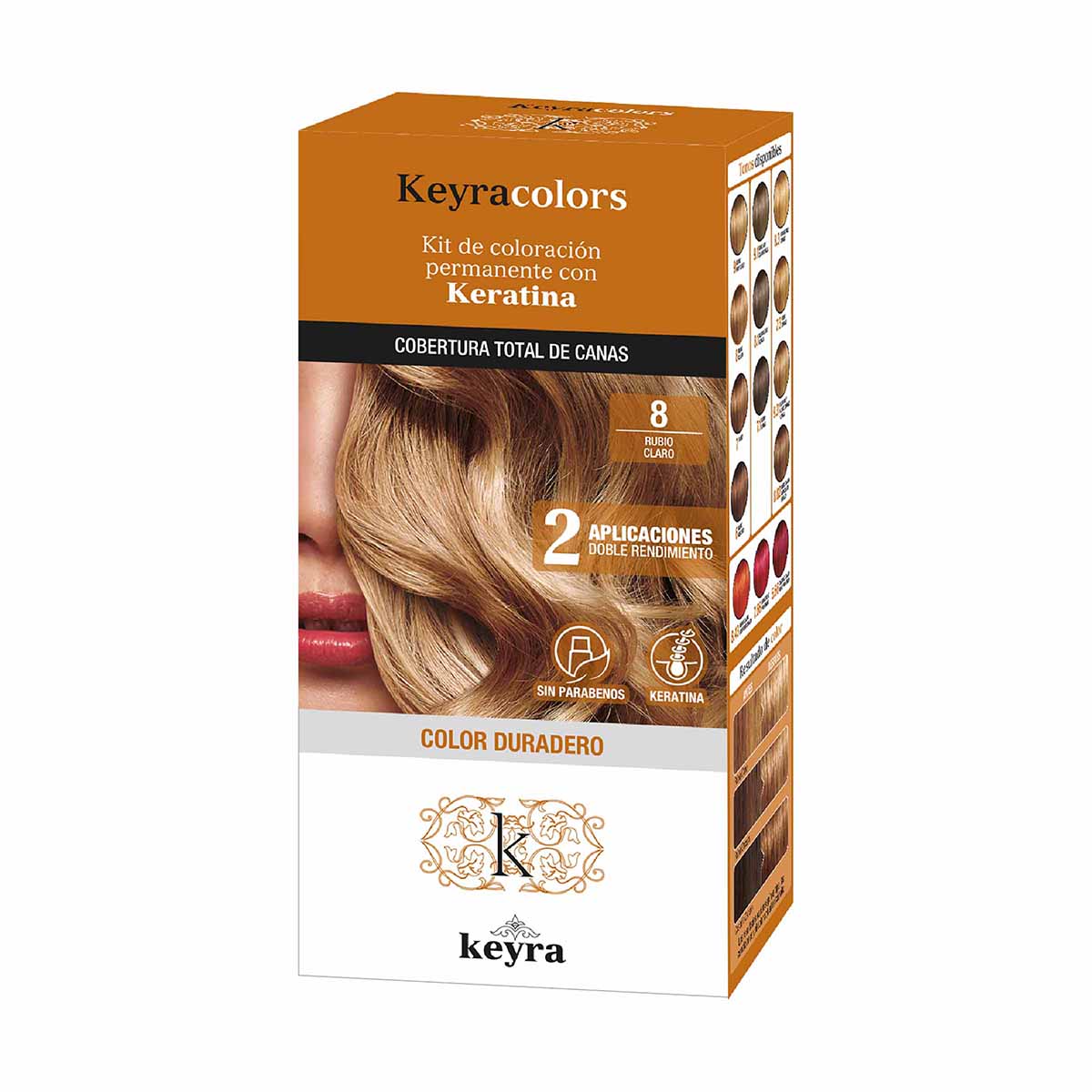 Tinte Keyra Kit 8 Rubio Claro