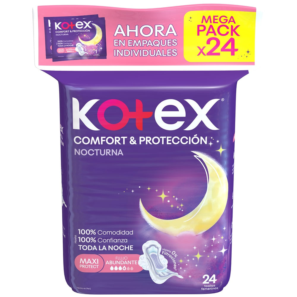 Toa. Kotex Comf. Protecc.noct.24Und M.p