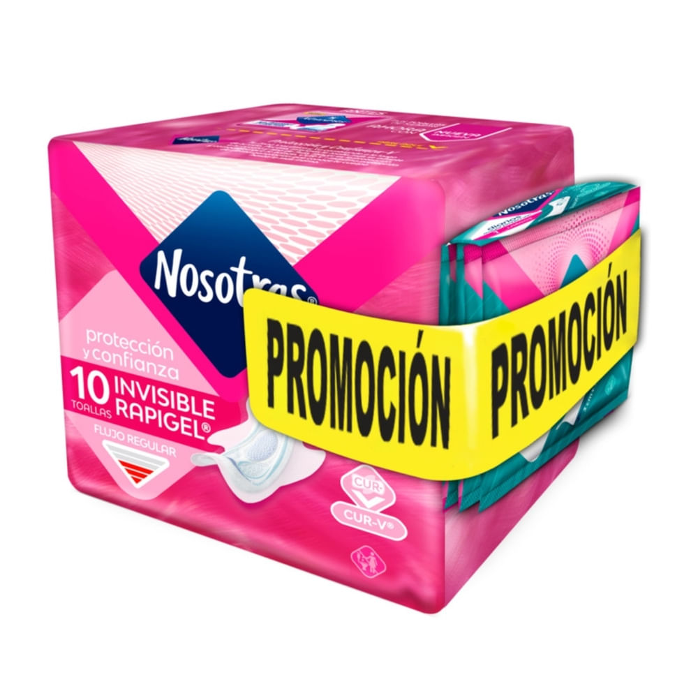 Toallitas Nosotras Invisible Rapigel 10 Unidades