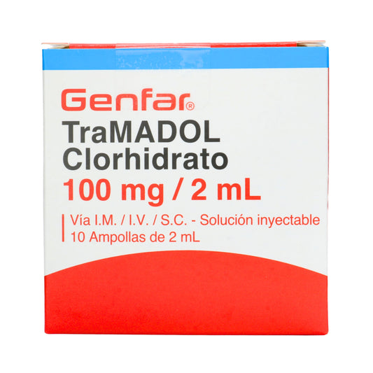Tramadol Clorhidra Inyec 100MG/2ML 10Amp