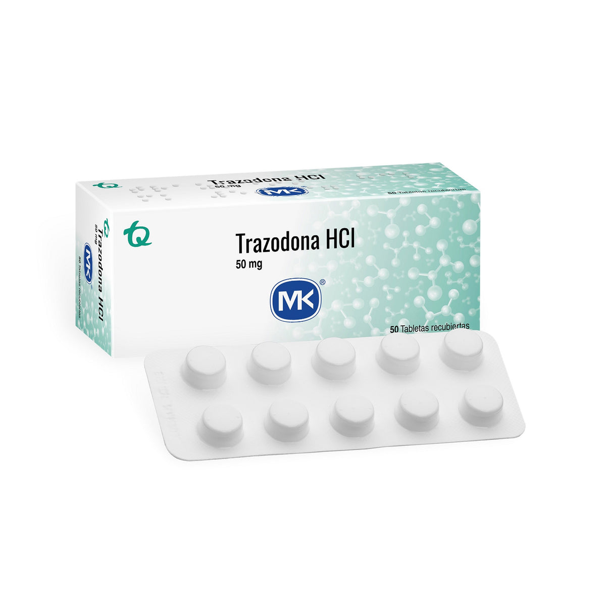 Trazodona 50 MG 50 Tabletas Mk
