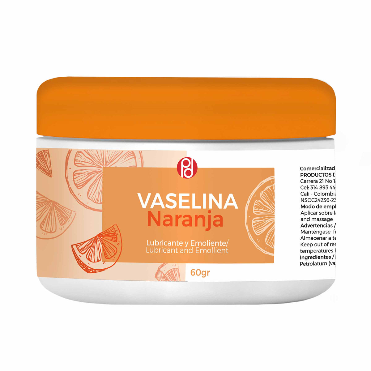 Vaselina Naranja Pote 60 Grs