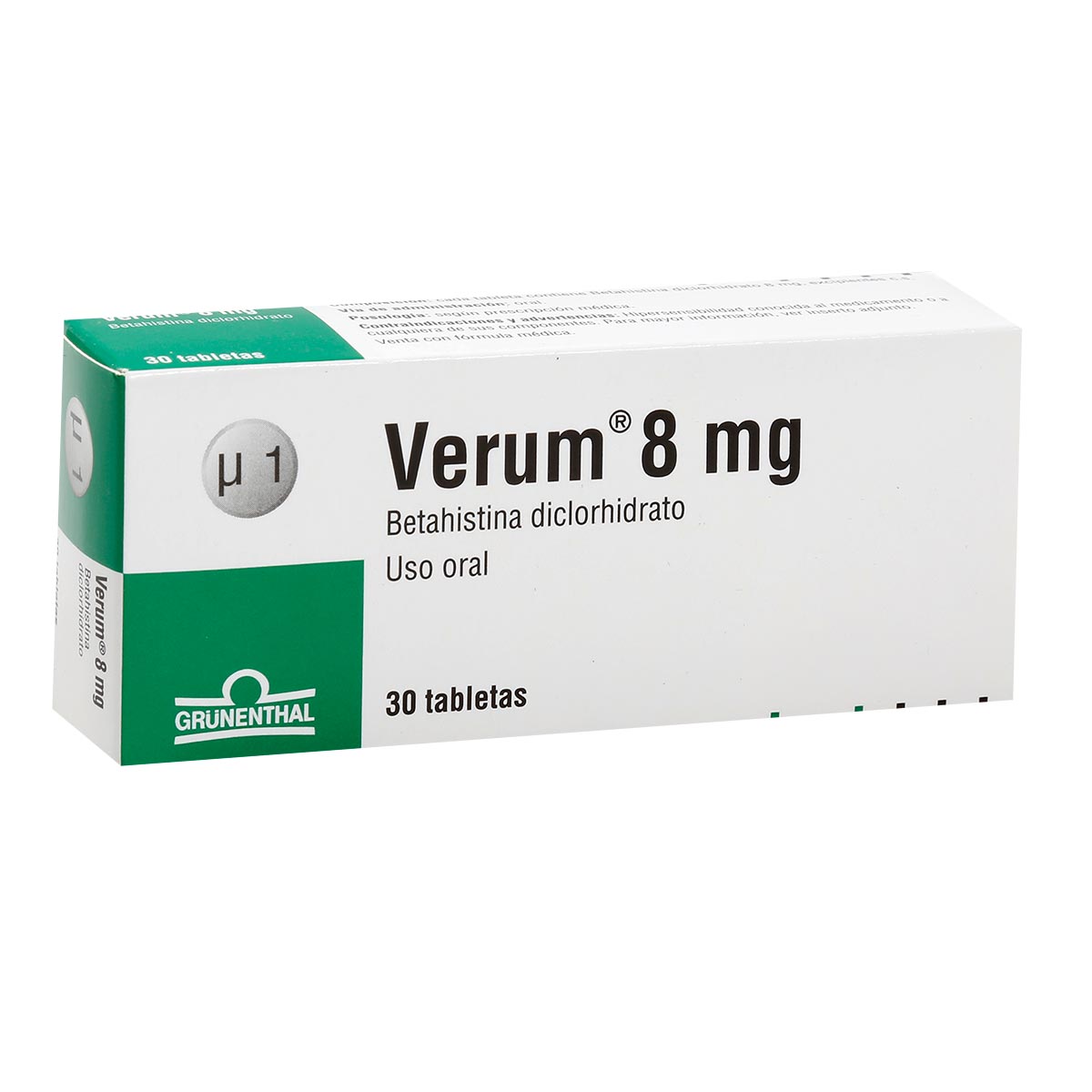 Verum 8 MG 30 Tabletas