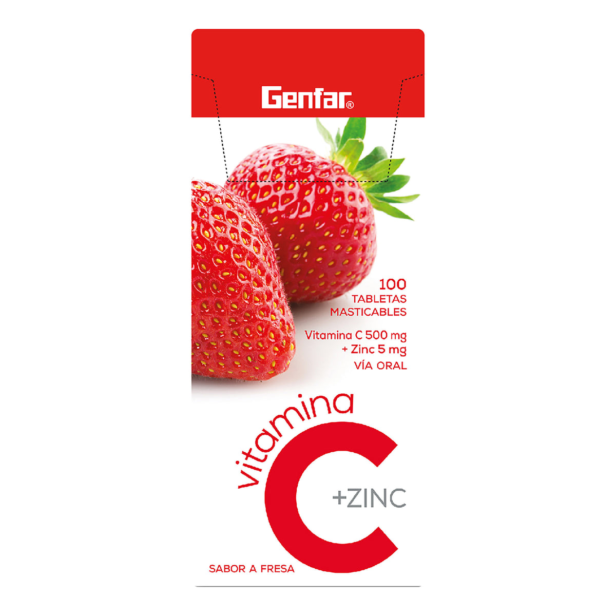Vitamina C 500+Zinc Fresa 100 Tbs Gf